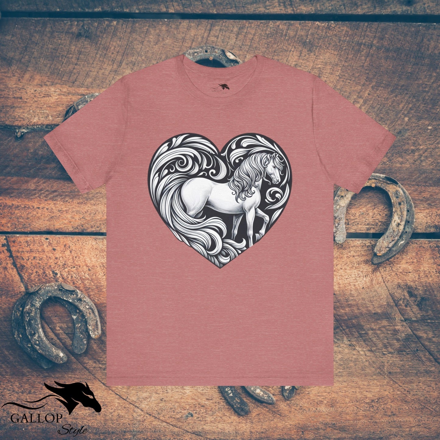 T-Shirt Heather Mauve / S Horse in Heart T-Shirt GS_25