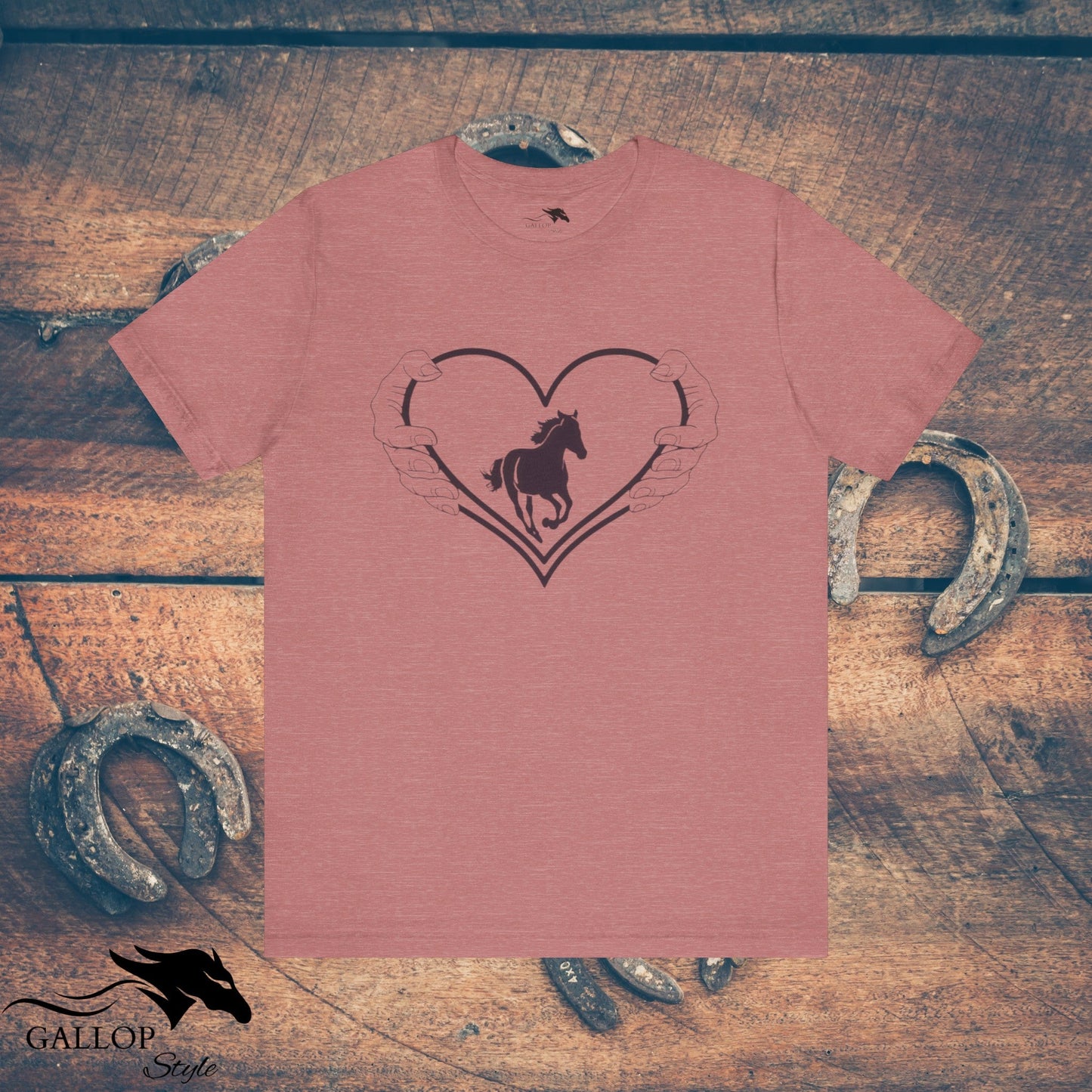 T-Shirt Heather Mauve / S Love a Horse T-Shirt GS_31