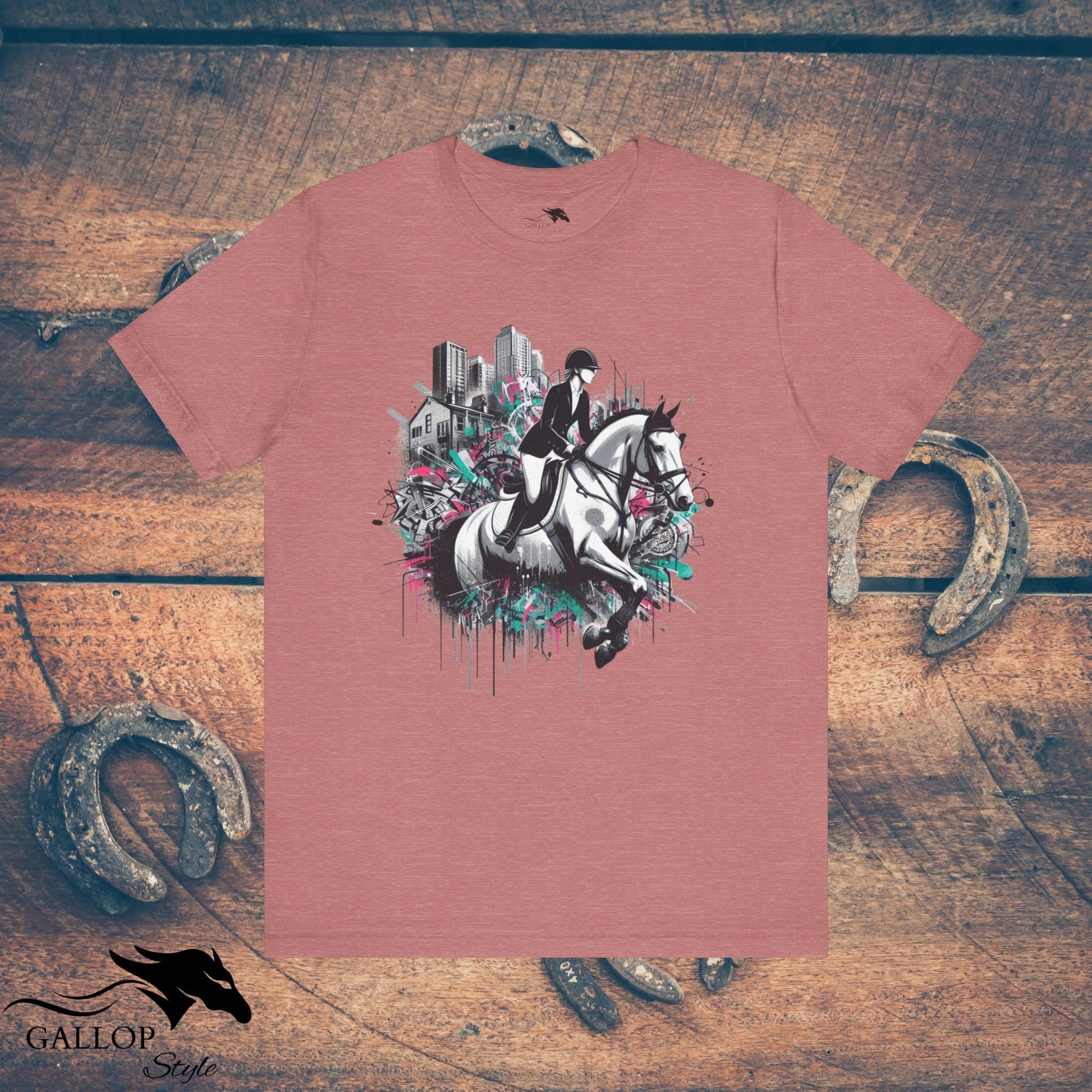 T-Shirt Heather Mauve / S Urban Pastel Horse & Rider GS_4 T-Shirt