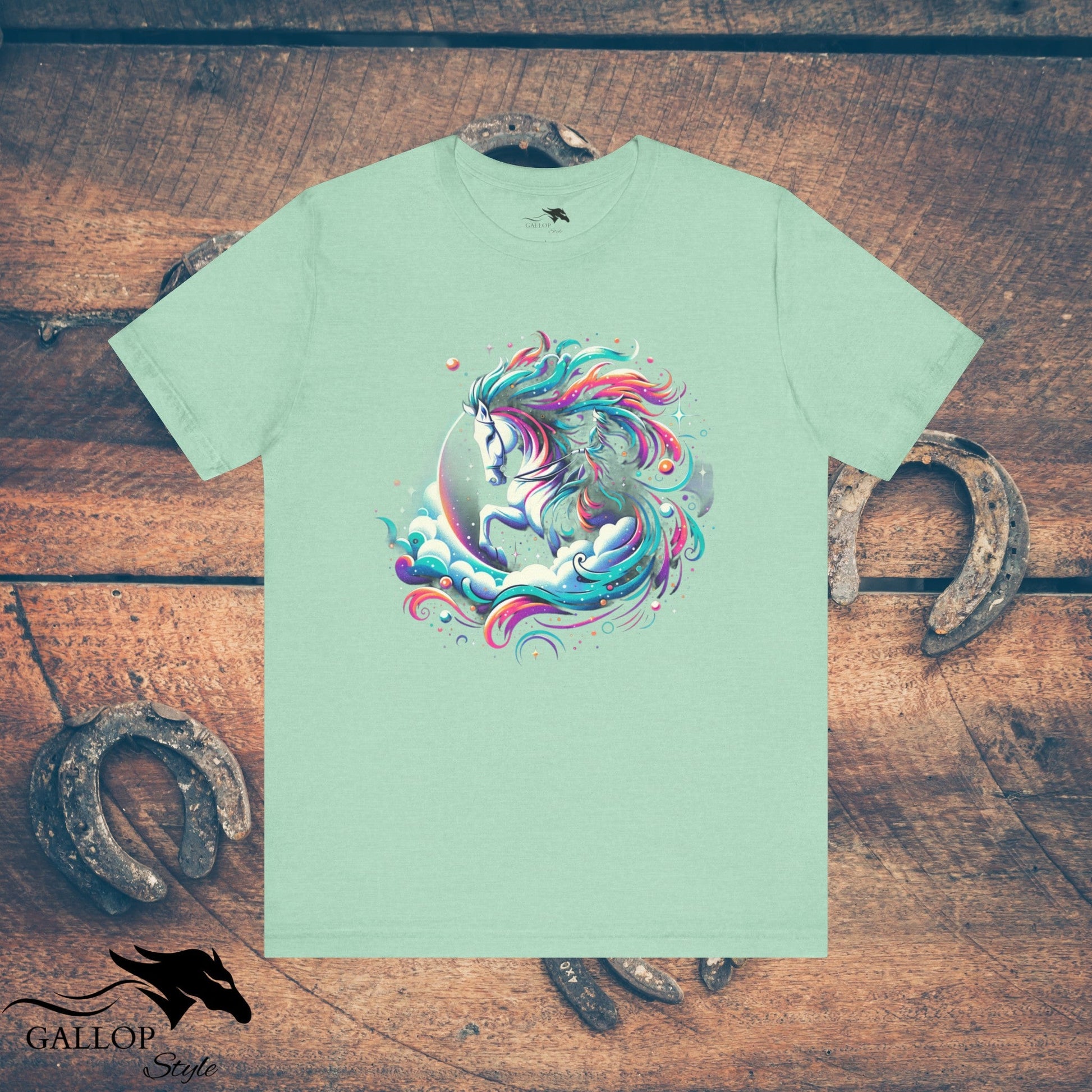 T-Shirt Heather Mint / S Celestial Horse & Rider T-Shirt GS_18