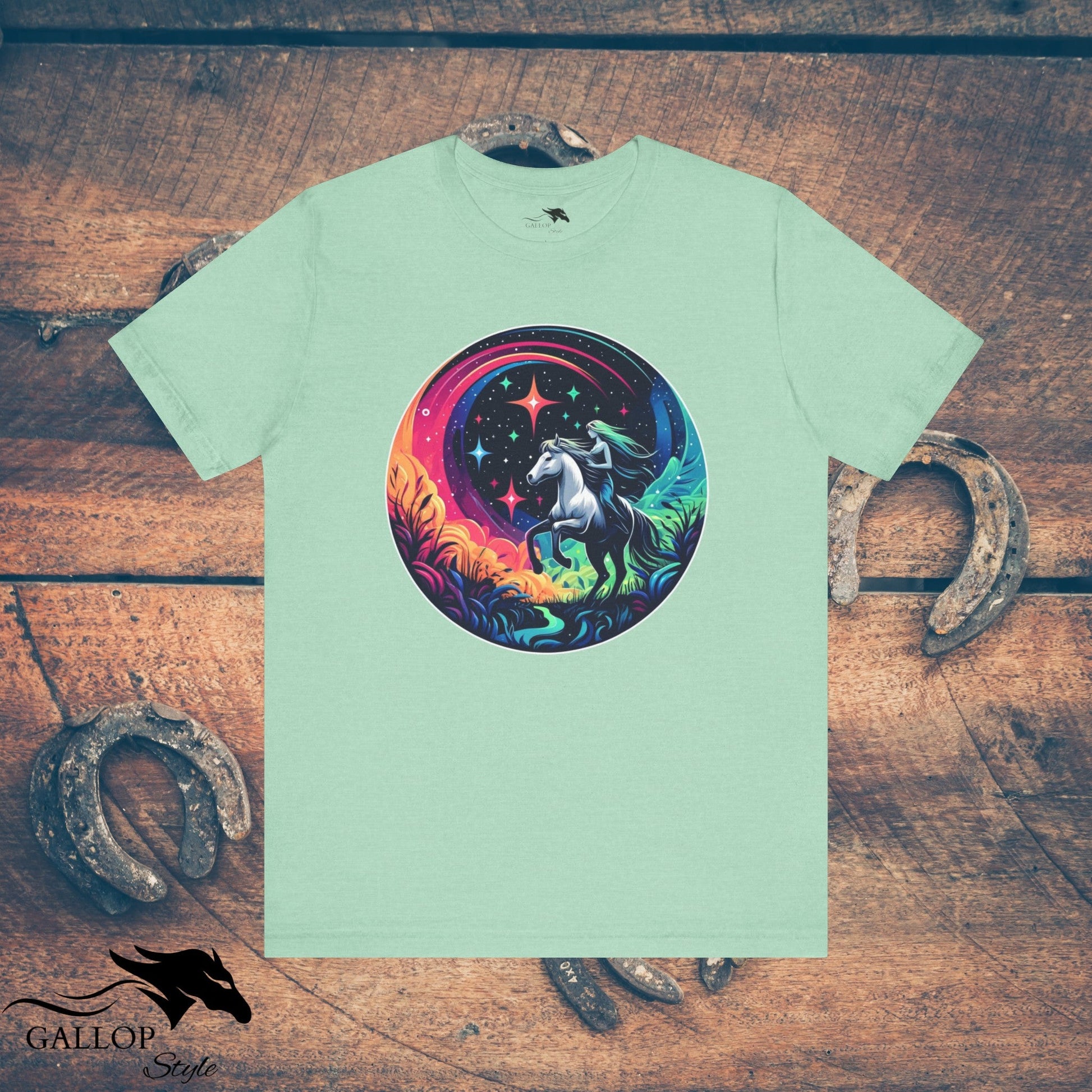 T-Shirt Heather Mint / S Cosmic Horse & Rider T-Shirt GS_35