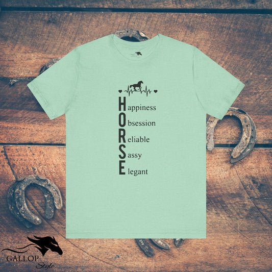 T-Shirt Heather Mint / S Heartbeat Horse Definition T-Shirt GS_47