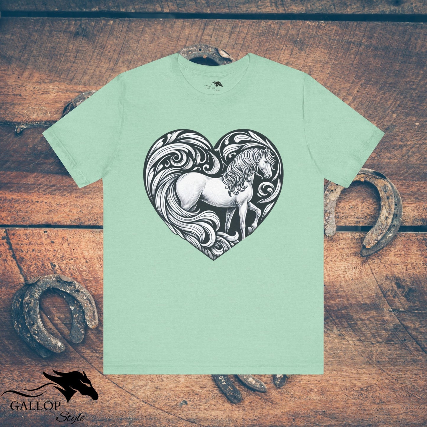 T-Shirt Heather Mint / S Horse in Heart T-Shirt GS_25