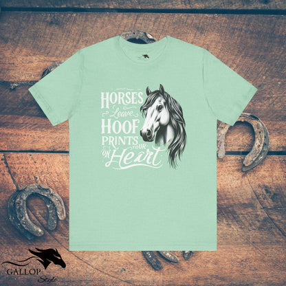 T-Shirt Heather Mint / S Horses Leave Hoof Prints GS-2 T-Shirt