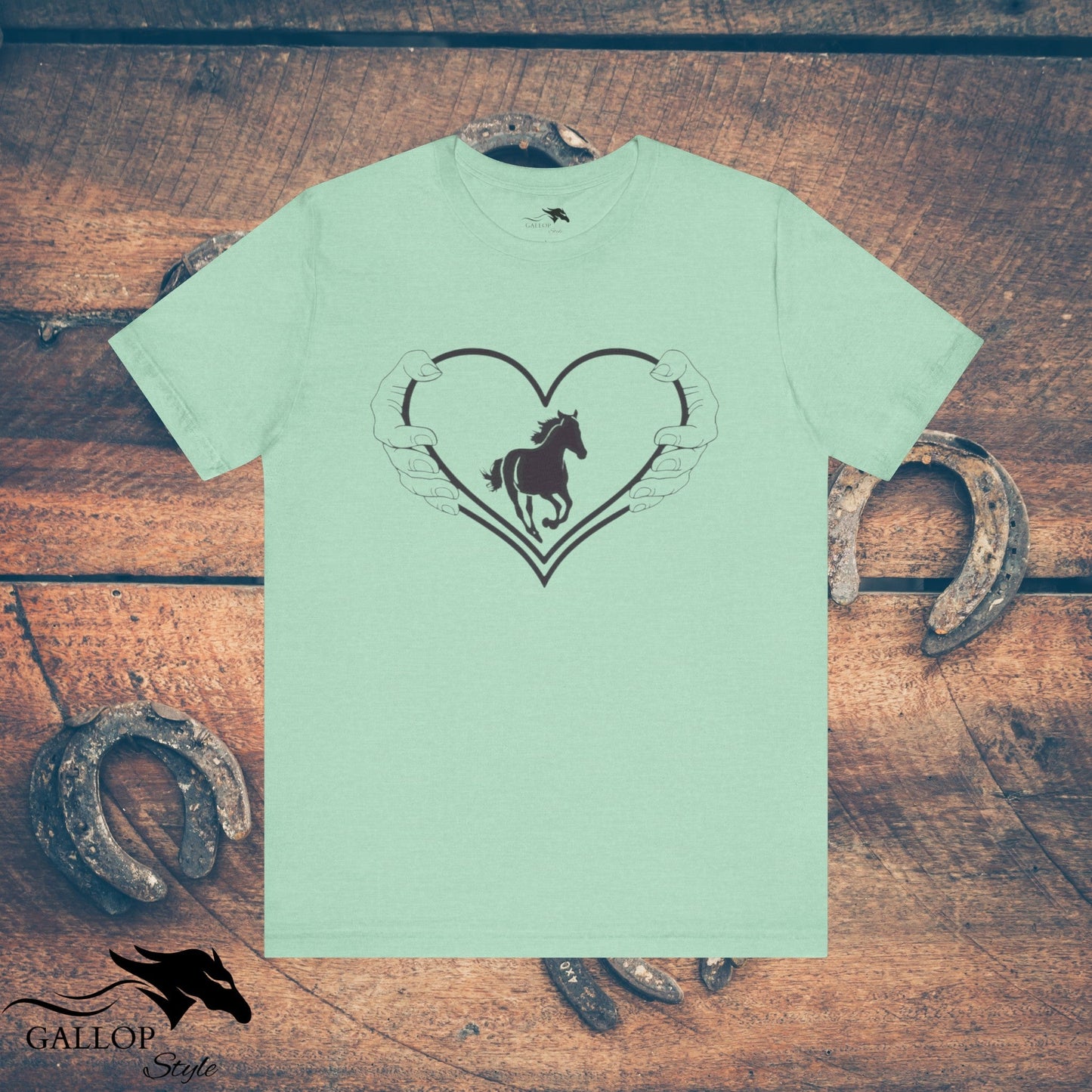 T-Shirt Heather Mint / S Love a Horse T-Shirt GS_31