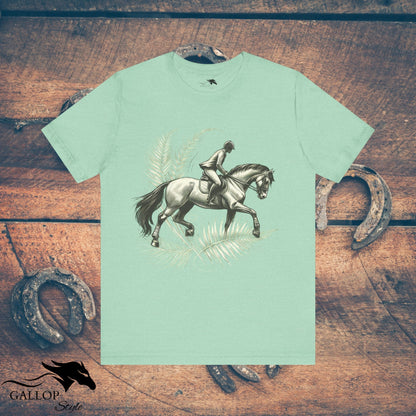 T-Shirt Heather Mint / S Majestic Horse & Rider Ferns T-Shirt GS_5