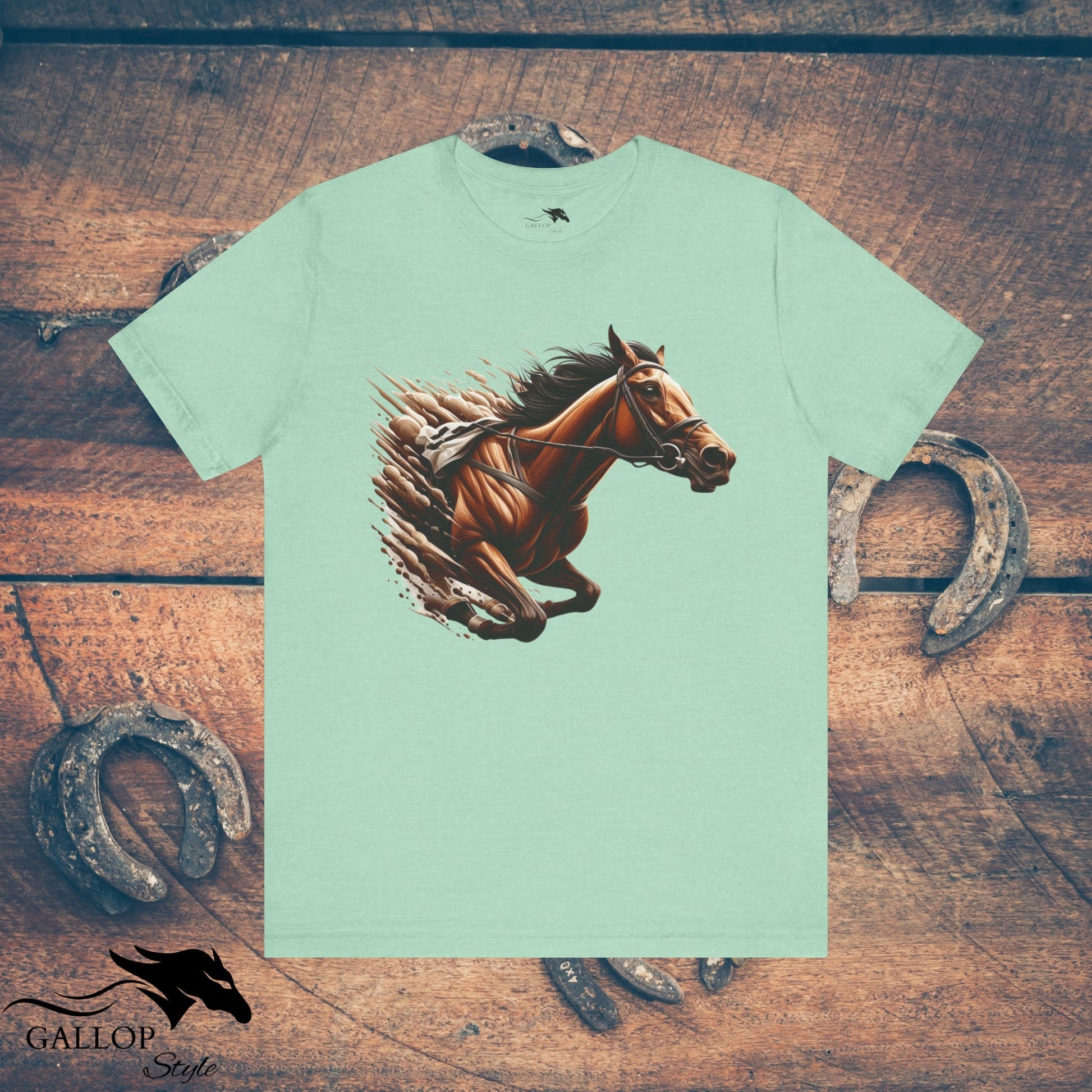 T-Shirt Heather Mint / S Race Horse Break Out T-Shirt GS_8