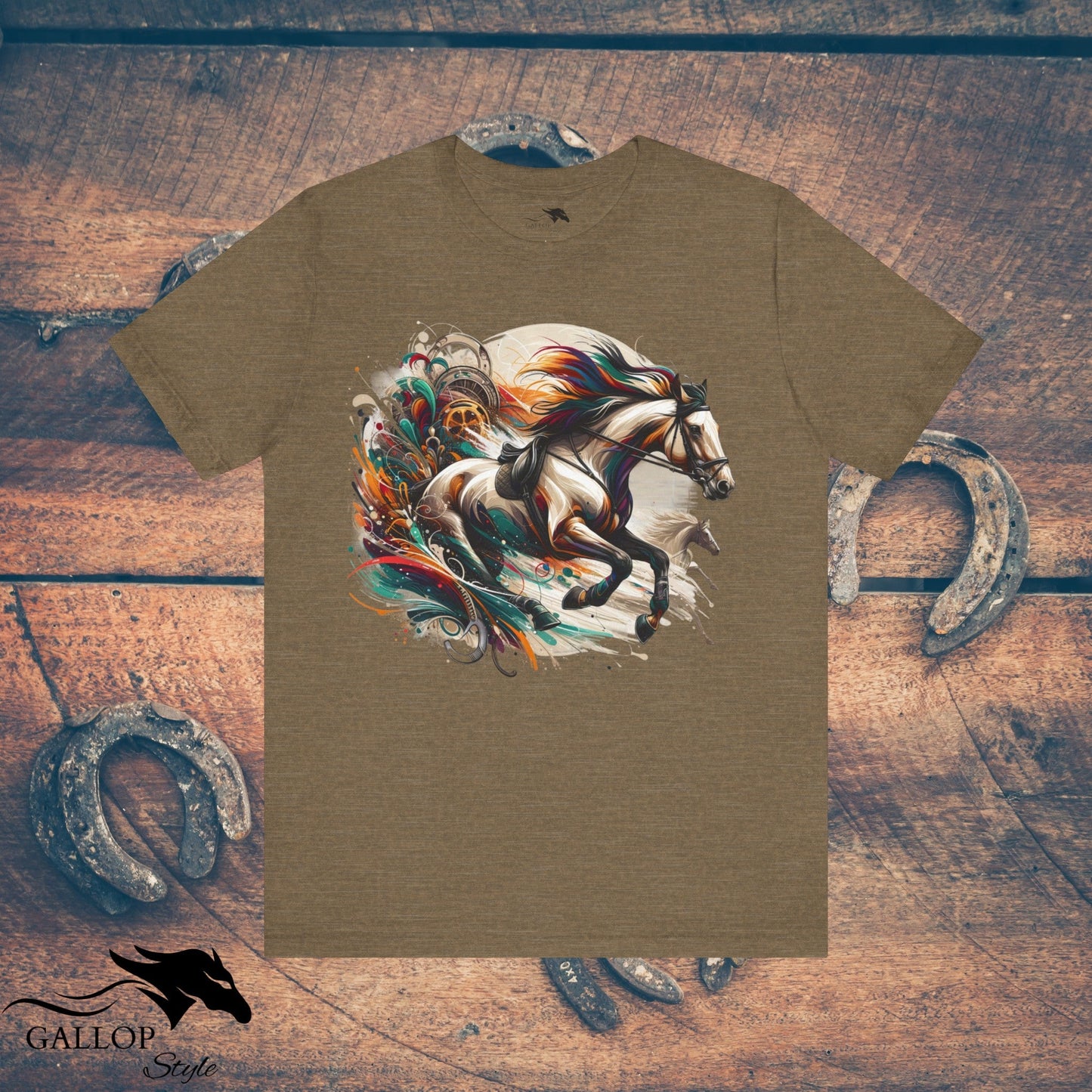 T-Shirt Heather Olive / S BOHO Style Wild Horses GS_3 T-Shirt