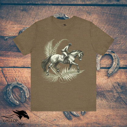 T-Shirt Heather Olive / S Majestic Horse & Rider Ferns T-Shirt GS_5