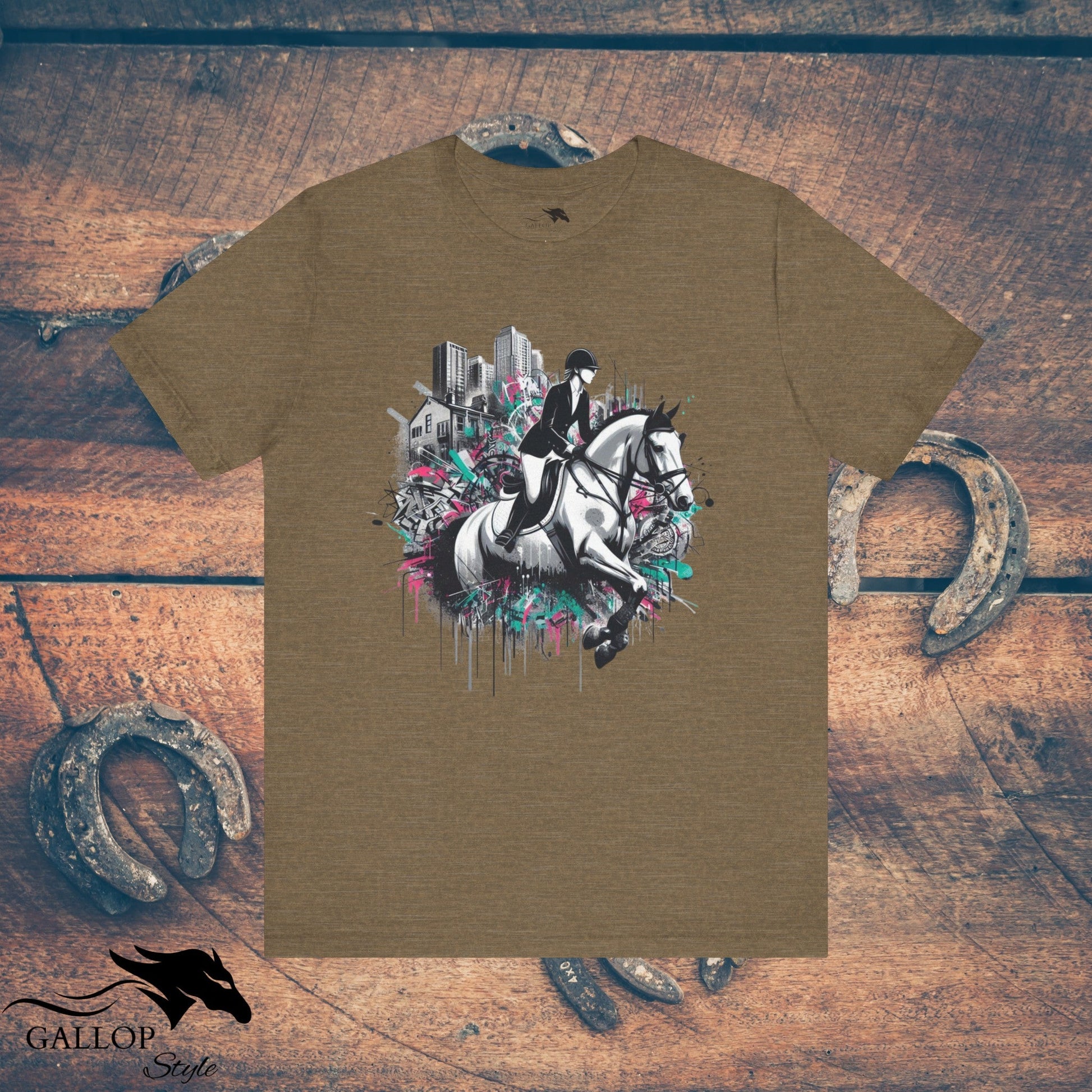 T-Shirt Heather Olive / S Urban Pastel Horse & Rider GS_4 T-Shirt