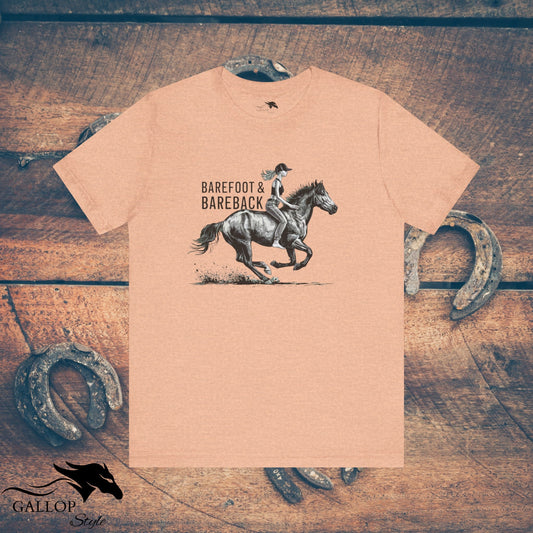 T-Shirt Heather Peach / S Barefoot and Bareback 2 T-Shirt GS_49