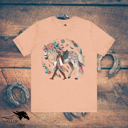 T-Shirt Heather Peach / S BOHO Horse Walker T-Shirt GS_48