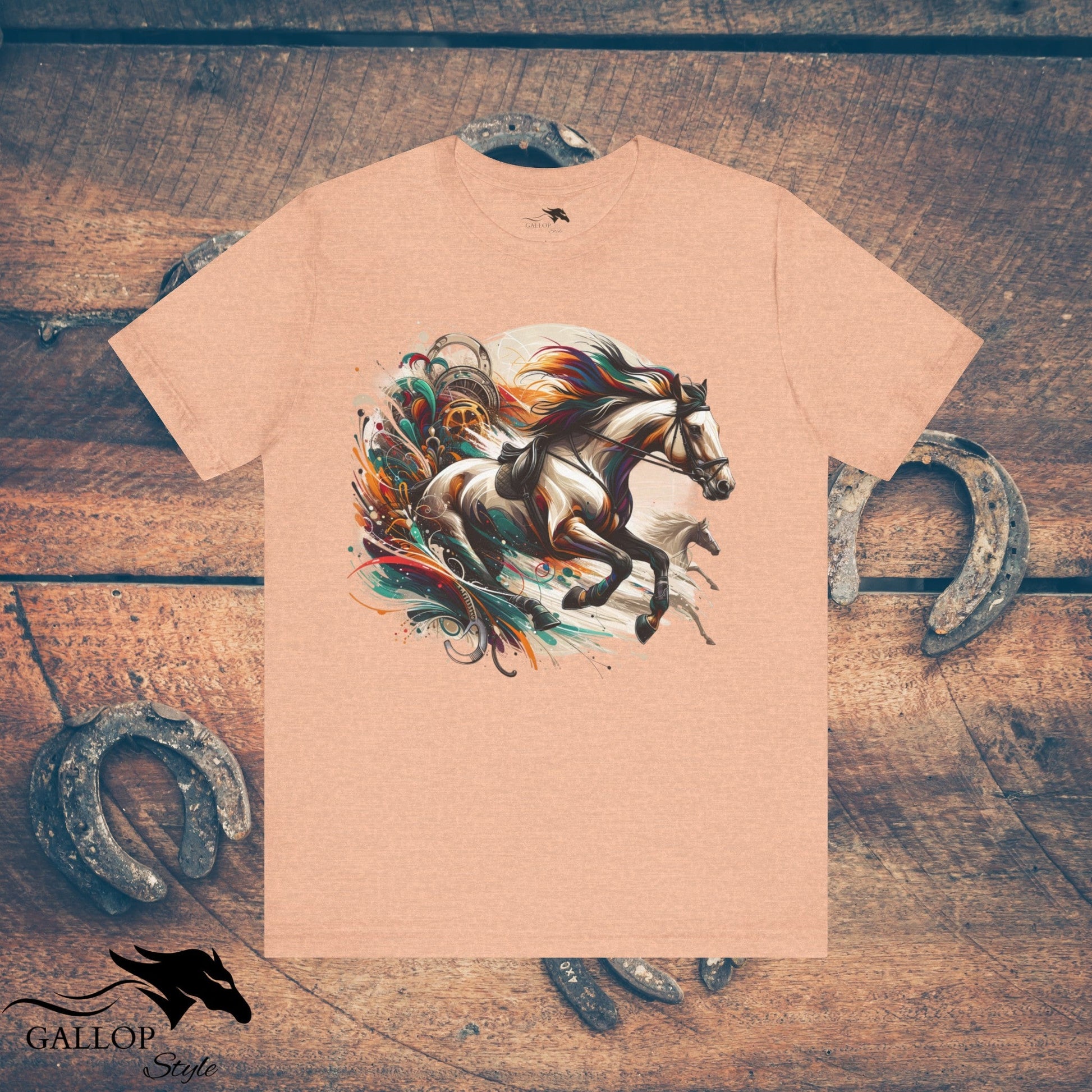 T-Shirt Heather Peach / S BOHO Style Wild Horses GS_3 T-Shirt