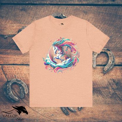 T-Shirt Heather Peach / S Celestial Horse & Rider T-Shirt GS_18