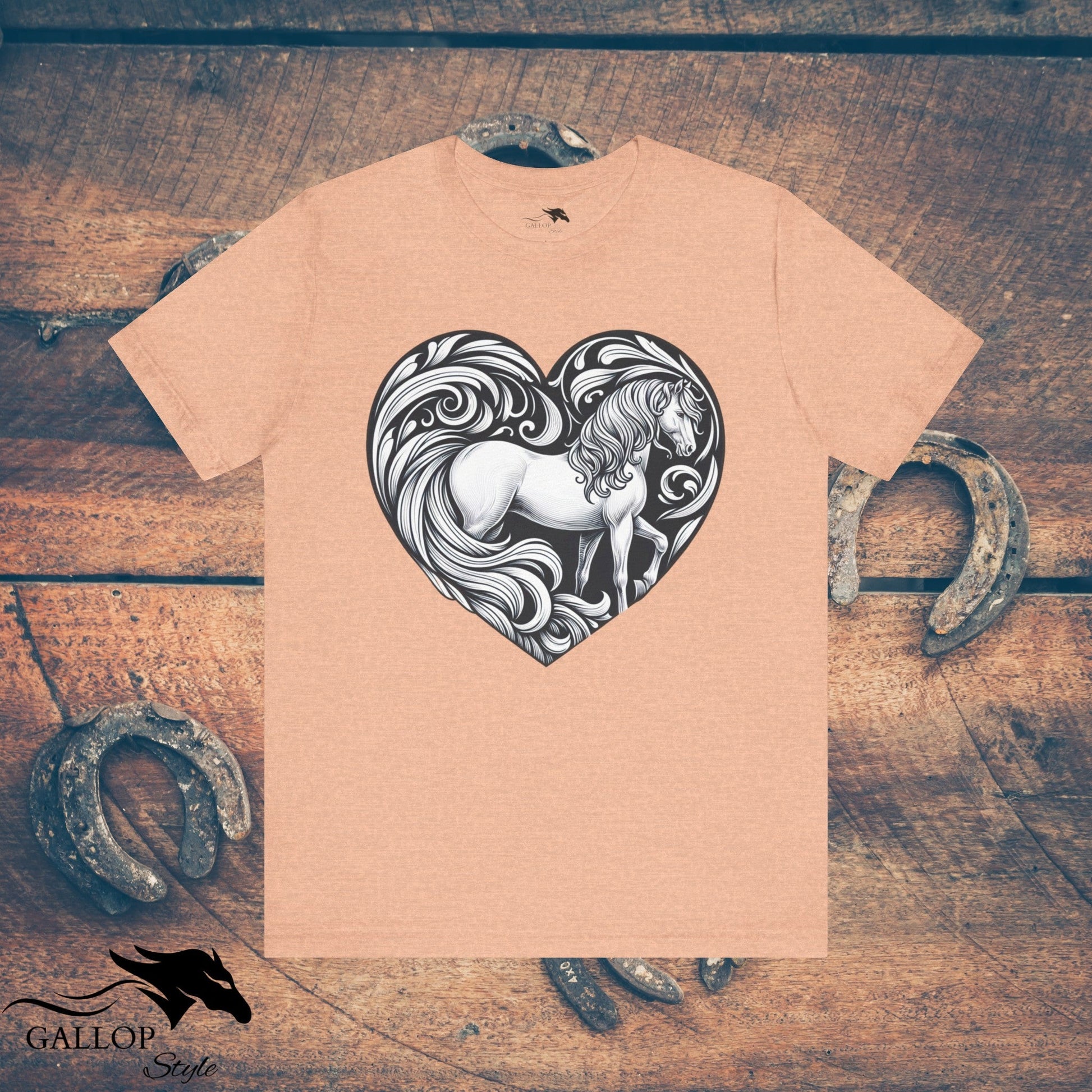 T-Shirt Heather Peach / S Horse in Heart T-Shirt GS_25