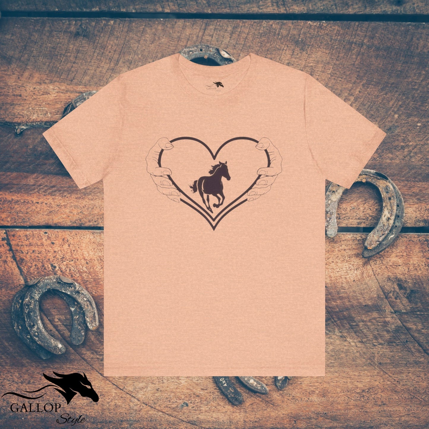 T-Shirt Heather Peach / S Love a Horse T-Shirt GS_31