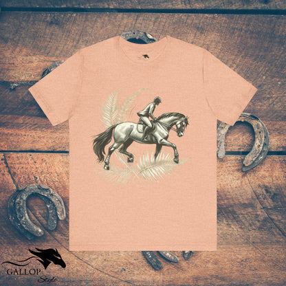 T-Shirt Heather Peach / S Majestic Horse & Rider Ferns T-Shirt GS_5