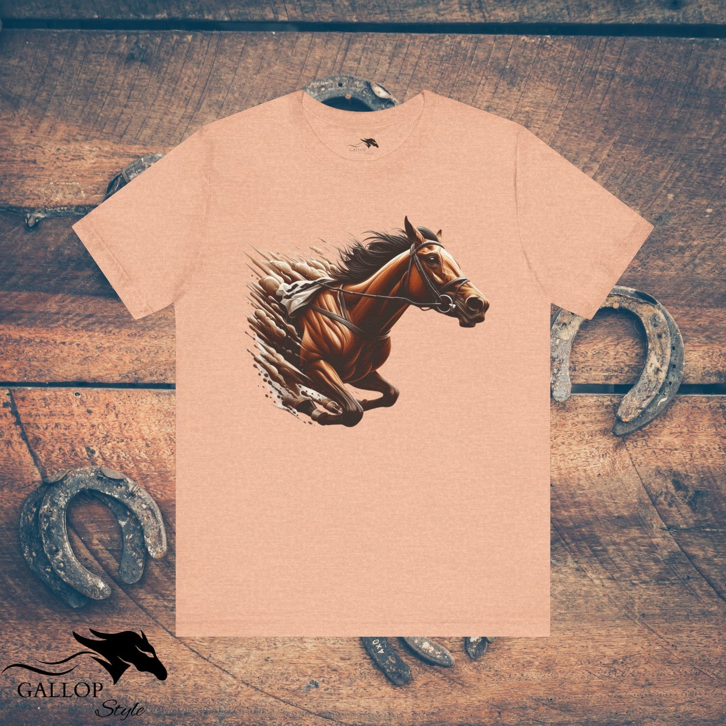 T-Shirt Heather Peach / S Race Horse Break Out T-Shirt GS_8