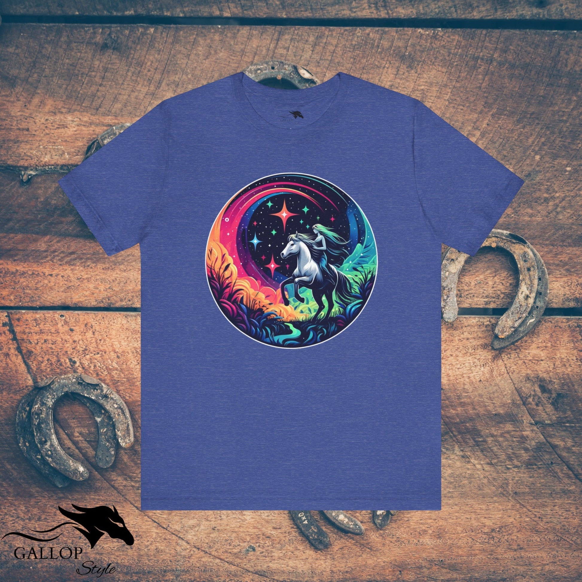 T-Shirt Heather True Royal / S Cosmic Horse & Rider T-Shirt GS_35