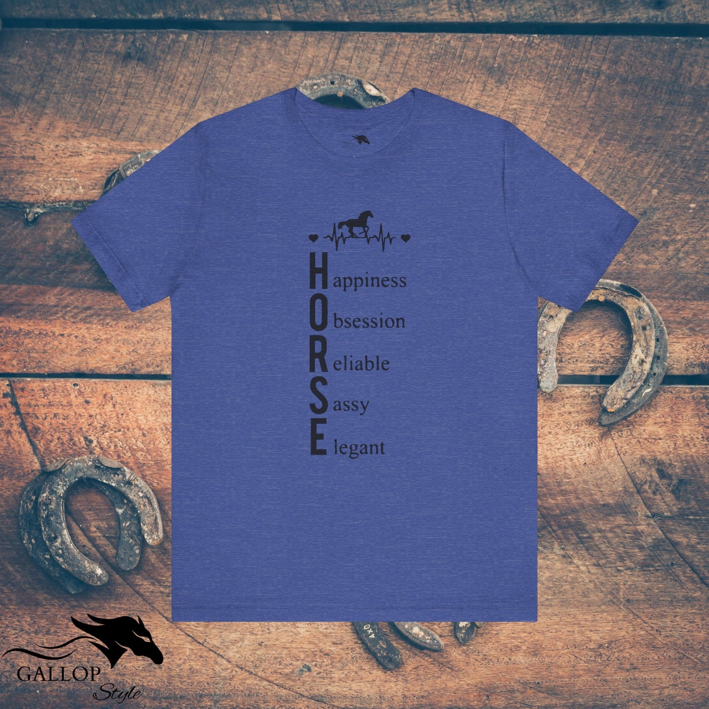 T-Shirt Heather True Royal / S Heartbeat Horse Definition T-Shirt GS_47