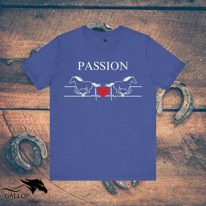 T-Shirt Heather True Royal / S Heartbeat Passion Red Heart T-Shirt GS_51