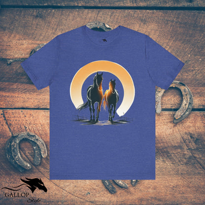 T-Shirt Heather True Royal / S Horse Couple T-Shirt GS_42