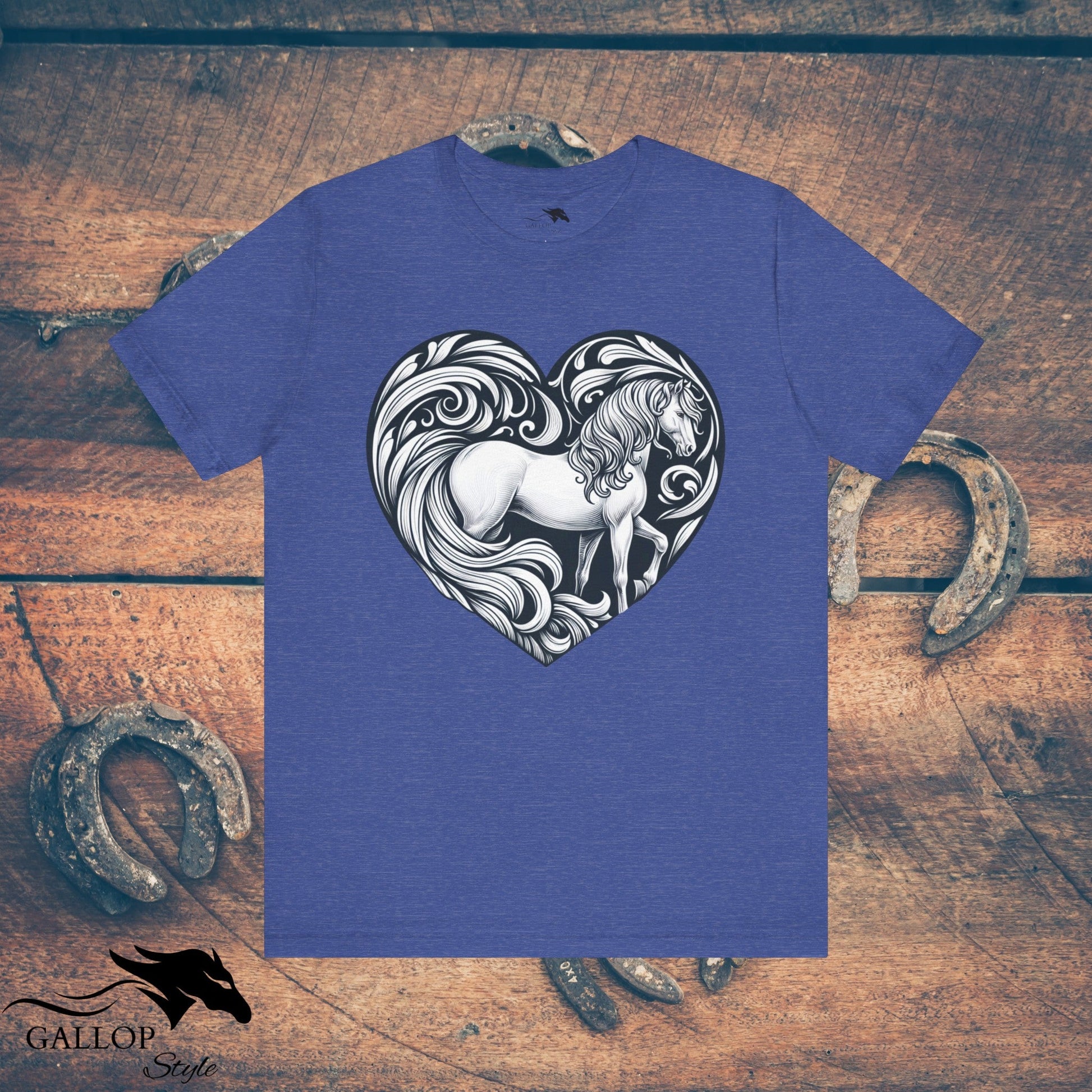 T-Shirt Heather True Royal / S Horse in Heart T-Shirt GS_25