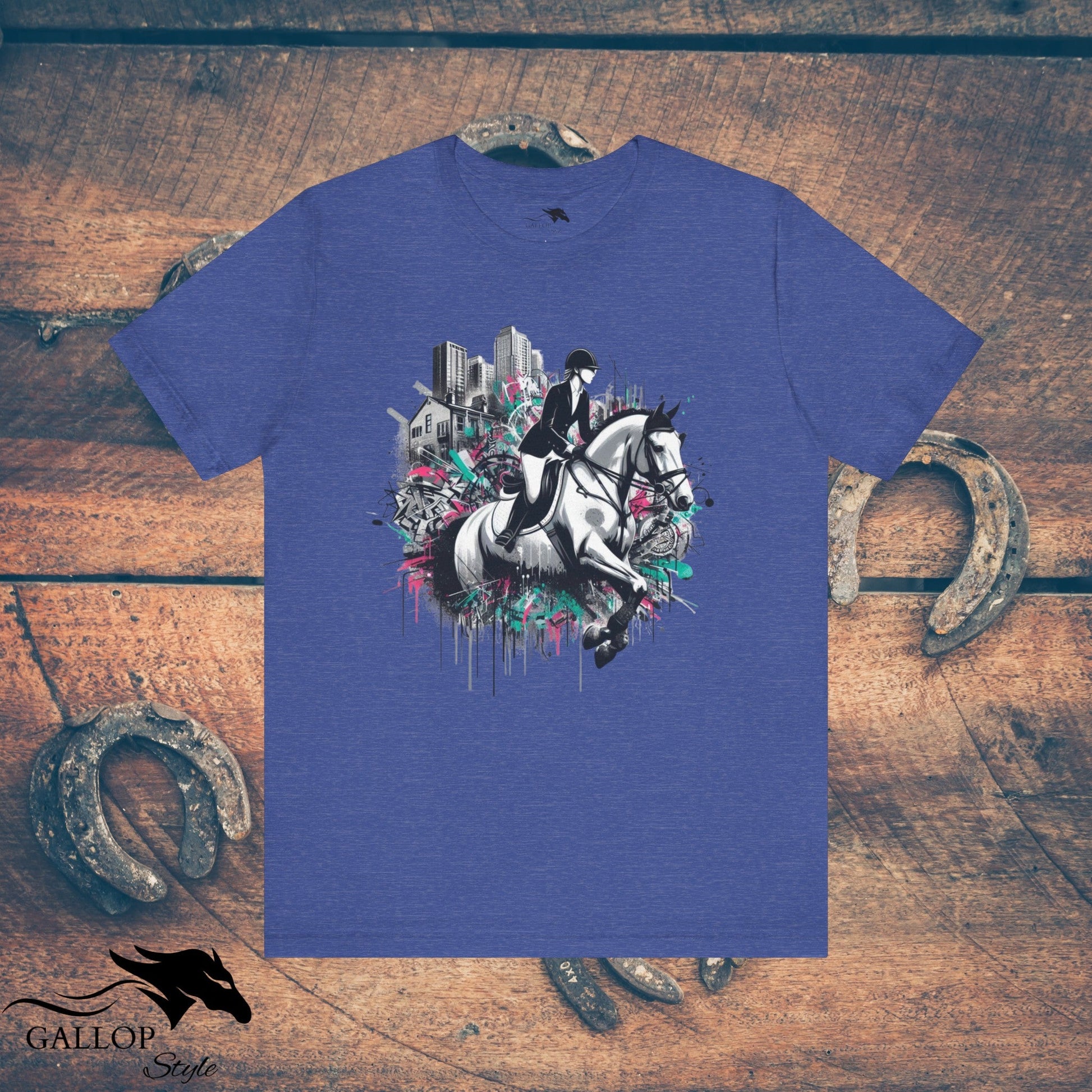 T-Shirt Heather True Royal / S Urban Pastel Horse & Rider GS_4 T-Shirt