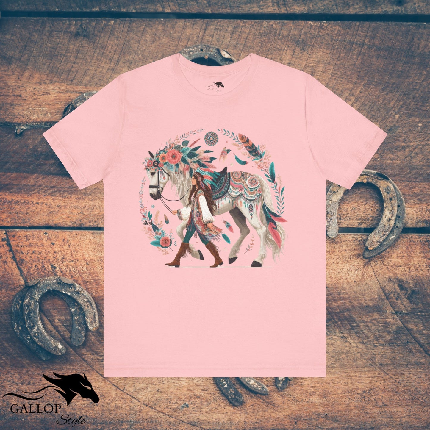 T-Shirt Pink / S BOHO Horse Walker T-Shirt GS_48