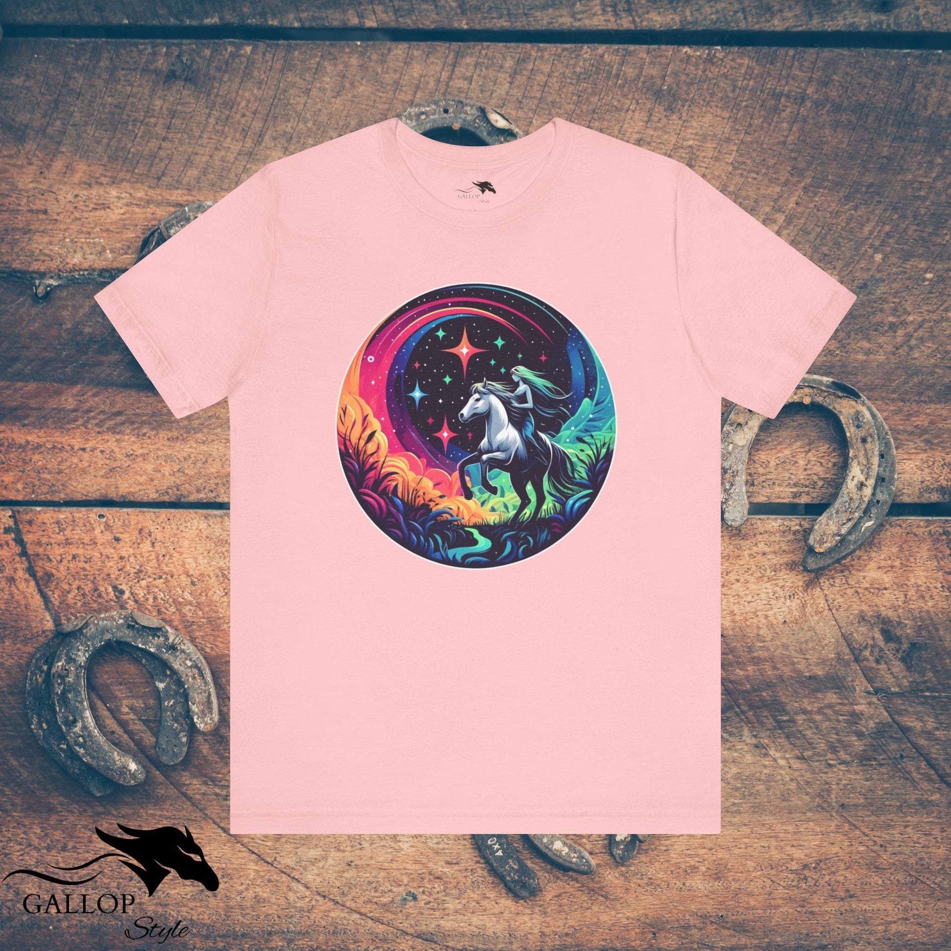 T-Shirt Pink / S Cosmic Horse & Rider T-Shirt GS_35