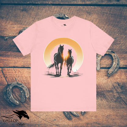 T-Shirt Pink / S Horse Couple T-Shirt GS_42