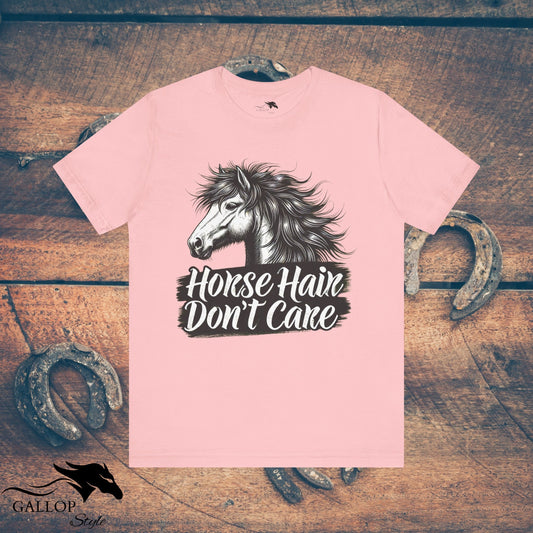 T-Shirt Pink / S Horse Hair Don't Care T-Shirt GS_14