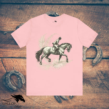 T-Shirt Pink / S Majestic Horse & Rider Ferns T-Shirt GS_5