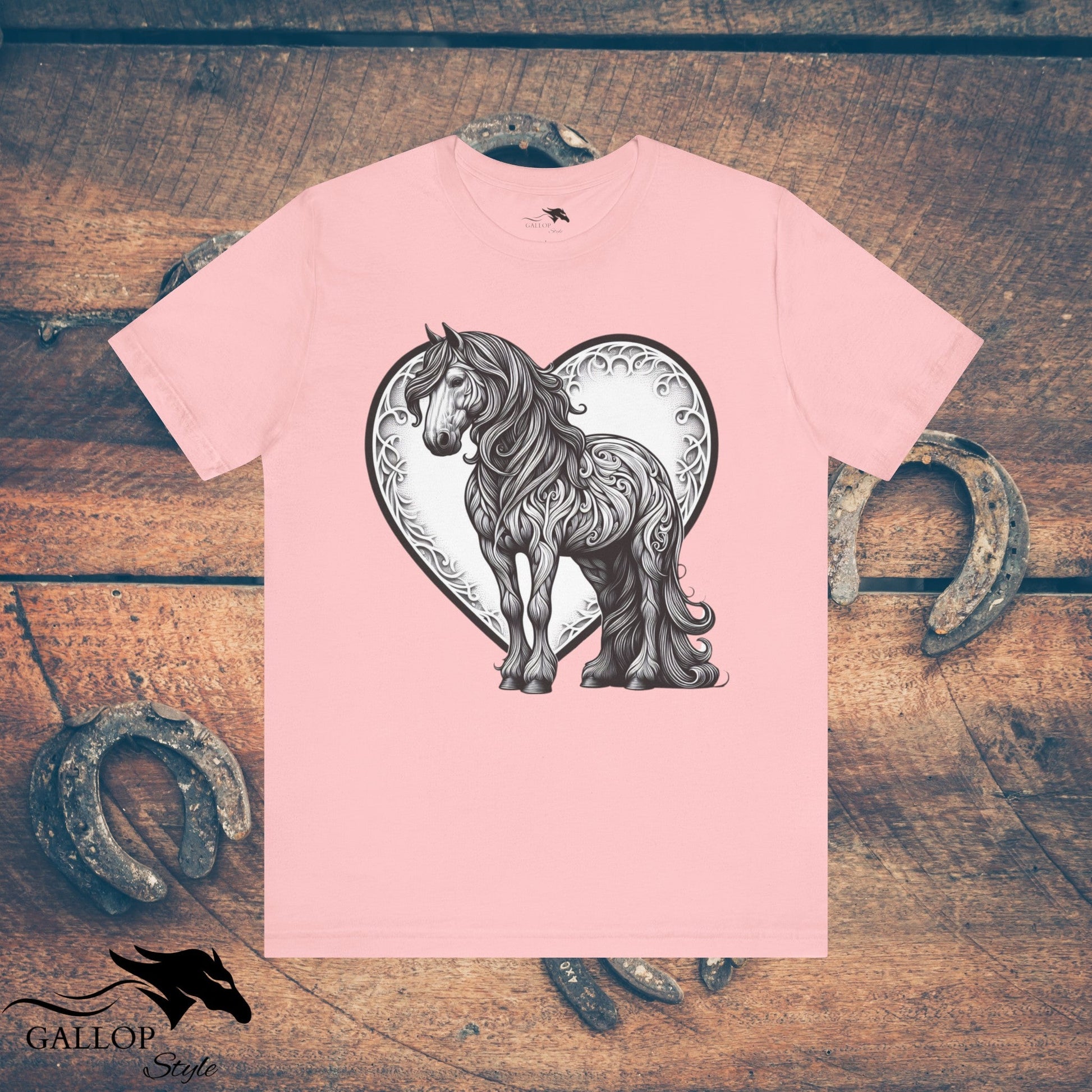 T-Shirt Pink / S Paisley Horse Love T-Shirt GS_37