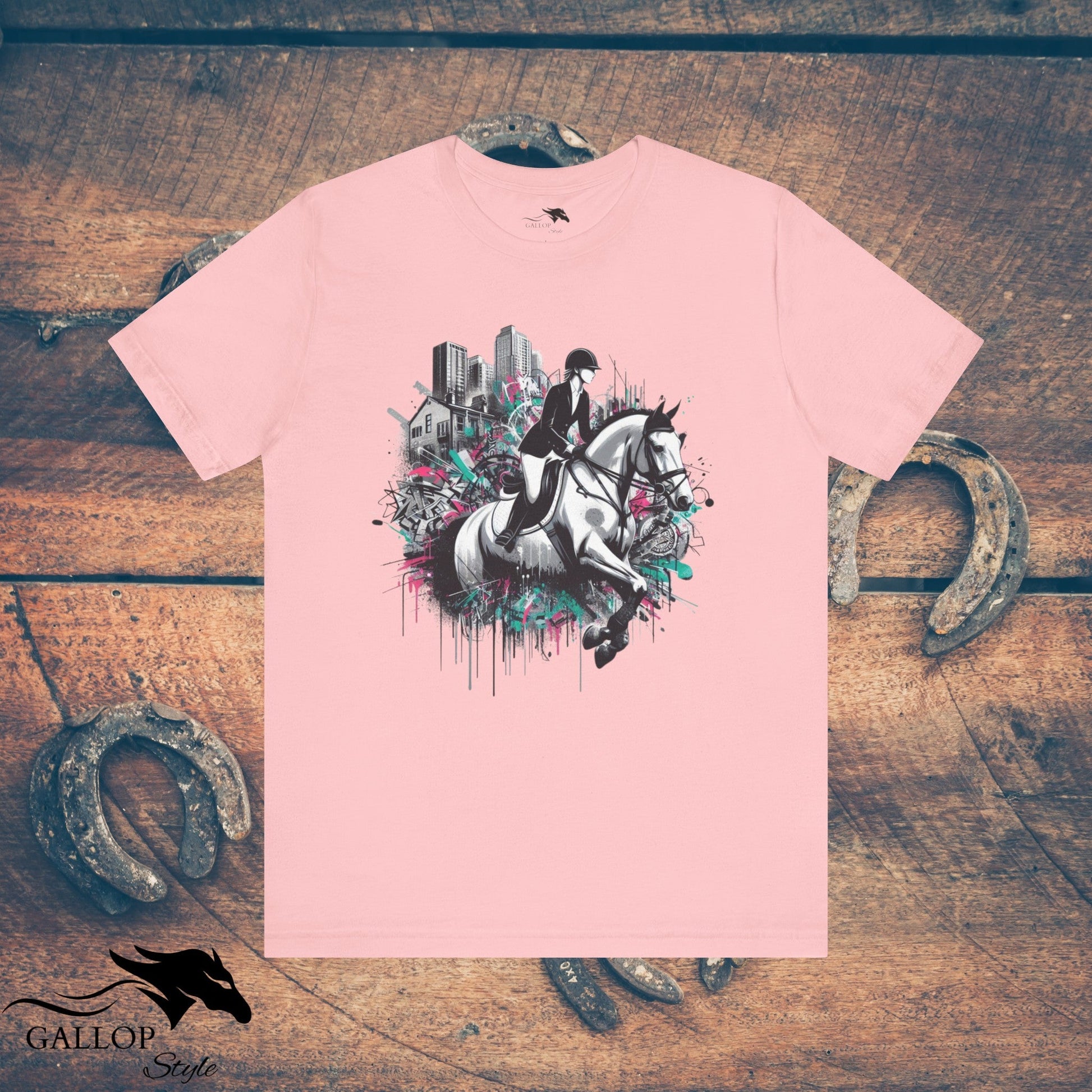 T-Shirt Pink / S Urban Pastel Horse & Rider GS_4 T-Shirt