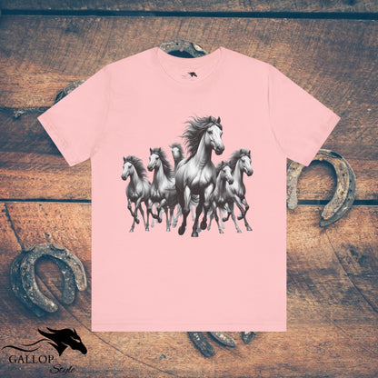 T-Shirt Pink / S Wild Horses Running T-Shirt GS_16