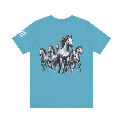 T-Shirt Premium Wild Horses Multi Print T-Shirt GS_16