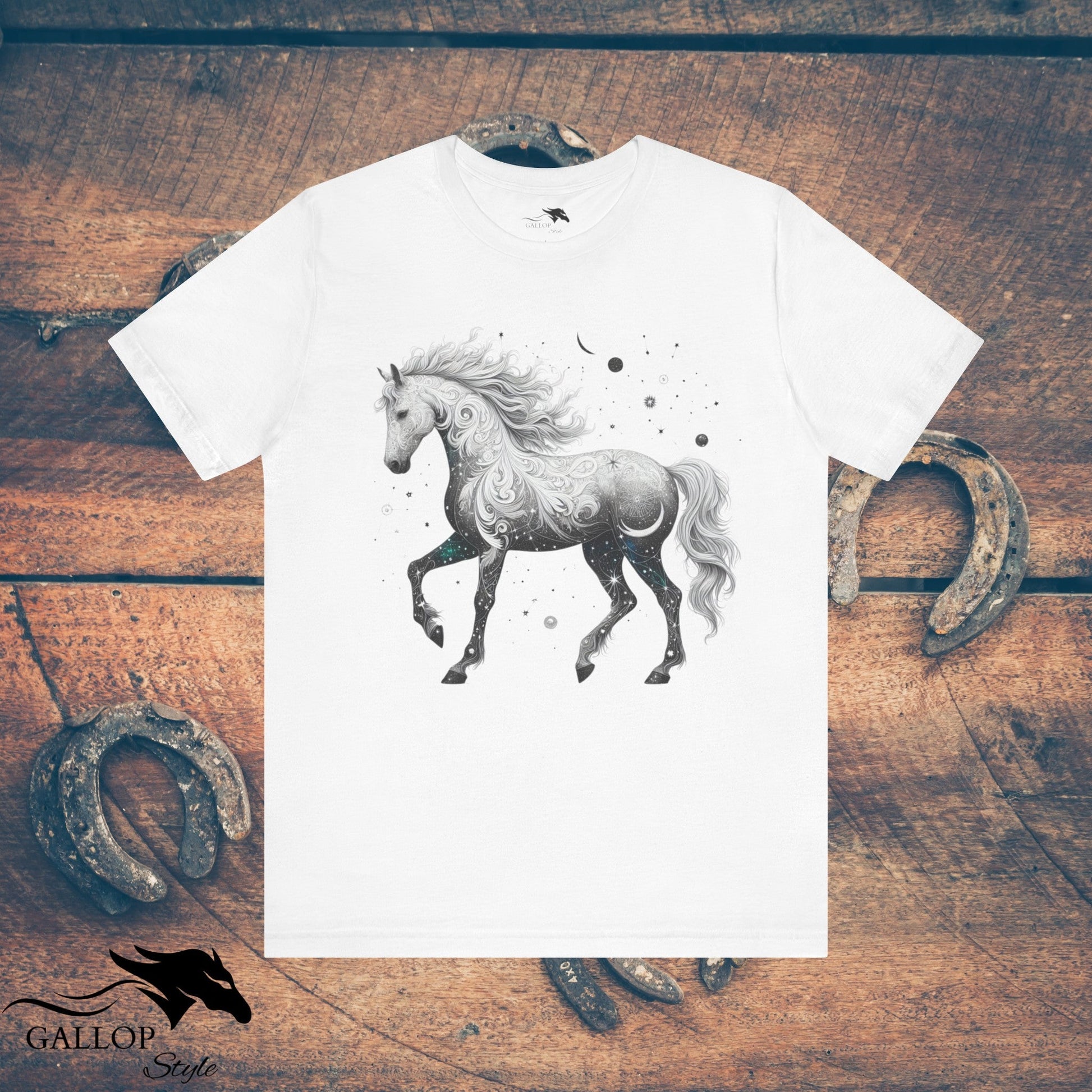 T-Shirt White / S Celestial Paisley Horse Stars T-Shirt GS_50