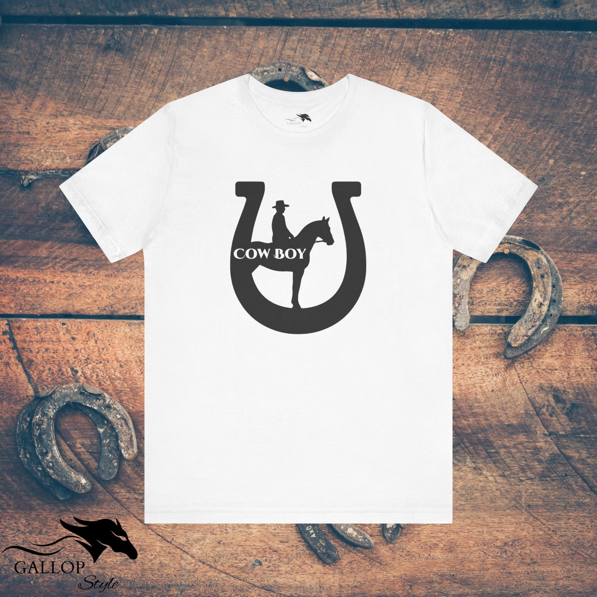 T-Shirt White / S Cowboy Horseshoe T-Shirt GS_46