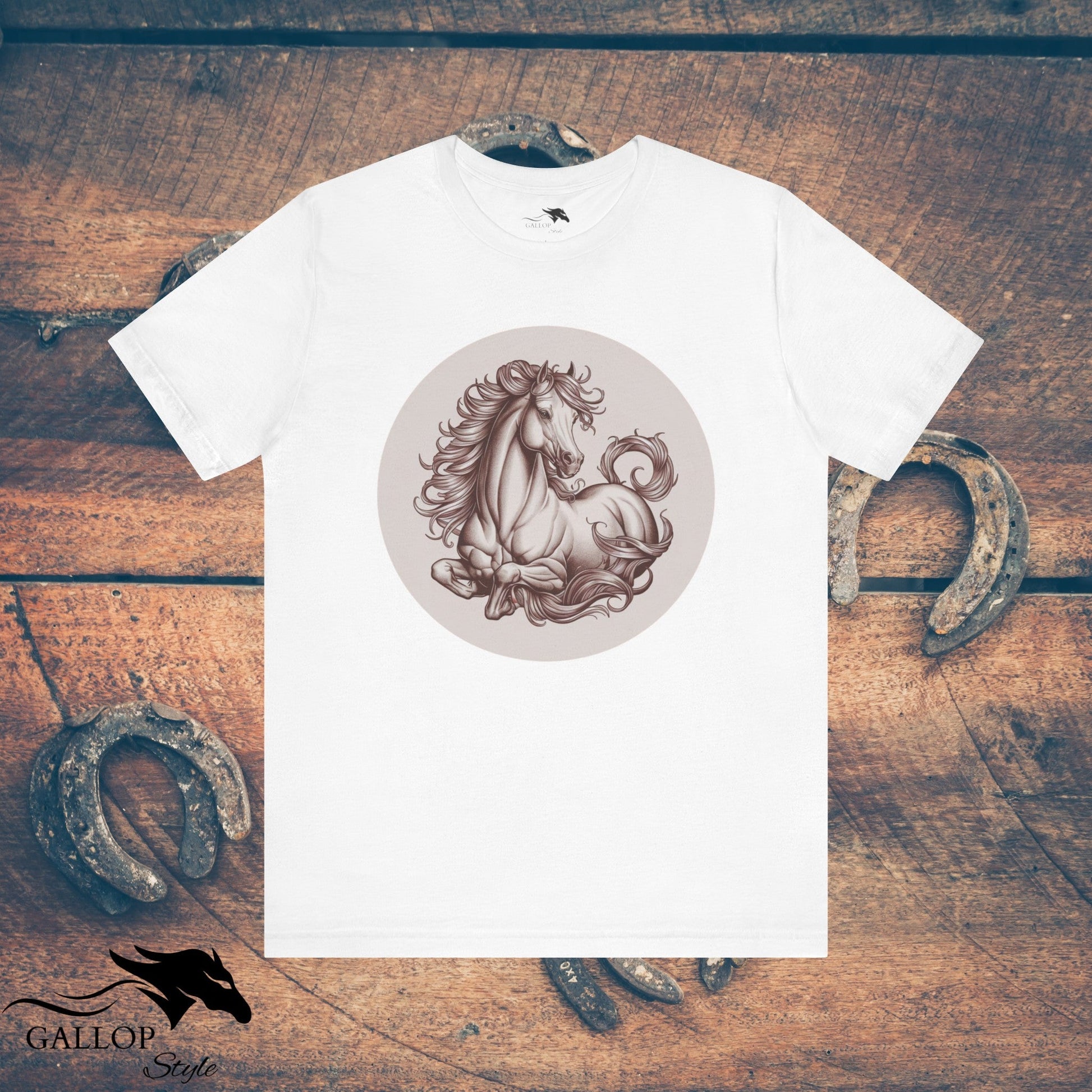 T-Shirt White / S Elegant Horse at Rest T-Shirt GS_41