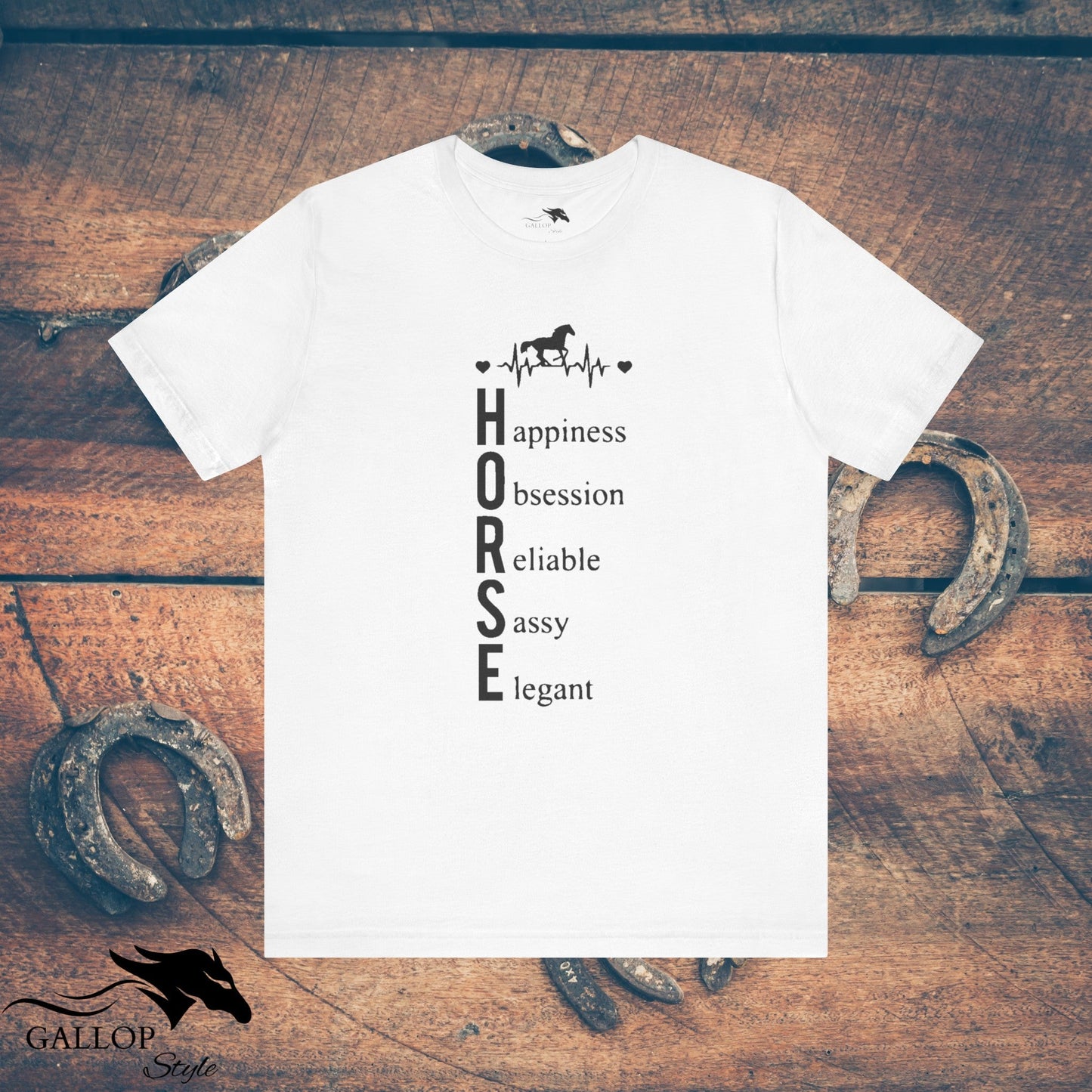 T-Shirt White / S Heartbeat Horse Definition T-Shirt GS_47