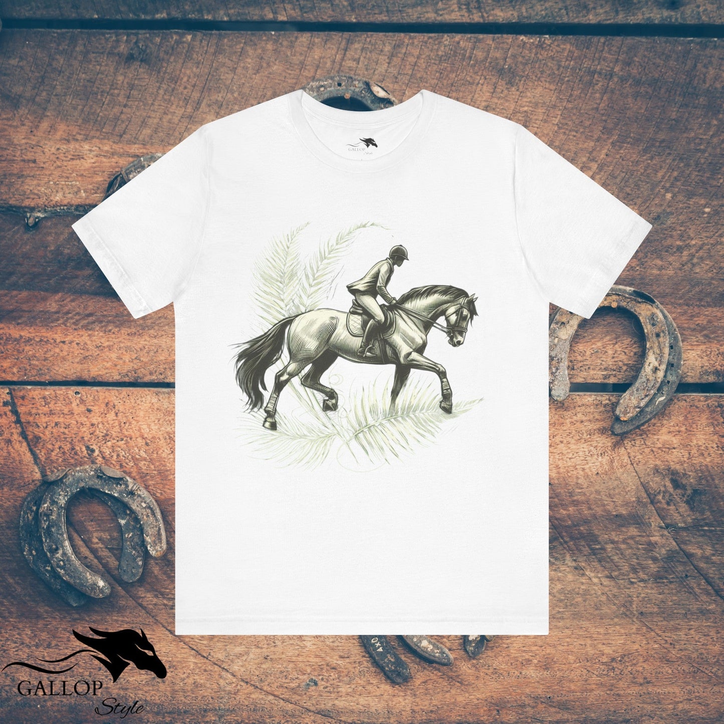 T-Shirt White / S Majestic Horse & Rider Ferns T-Shirt GS_5