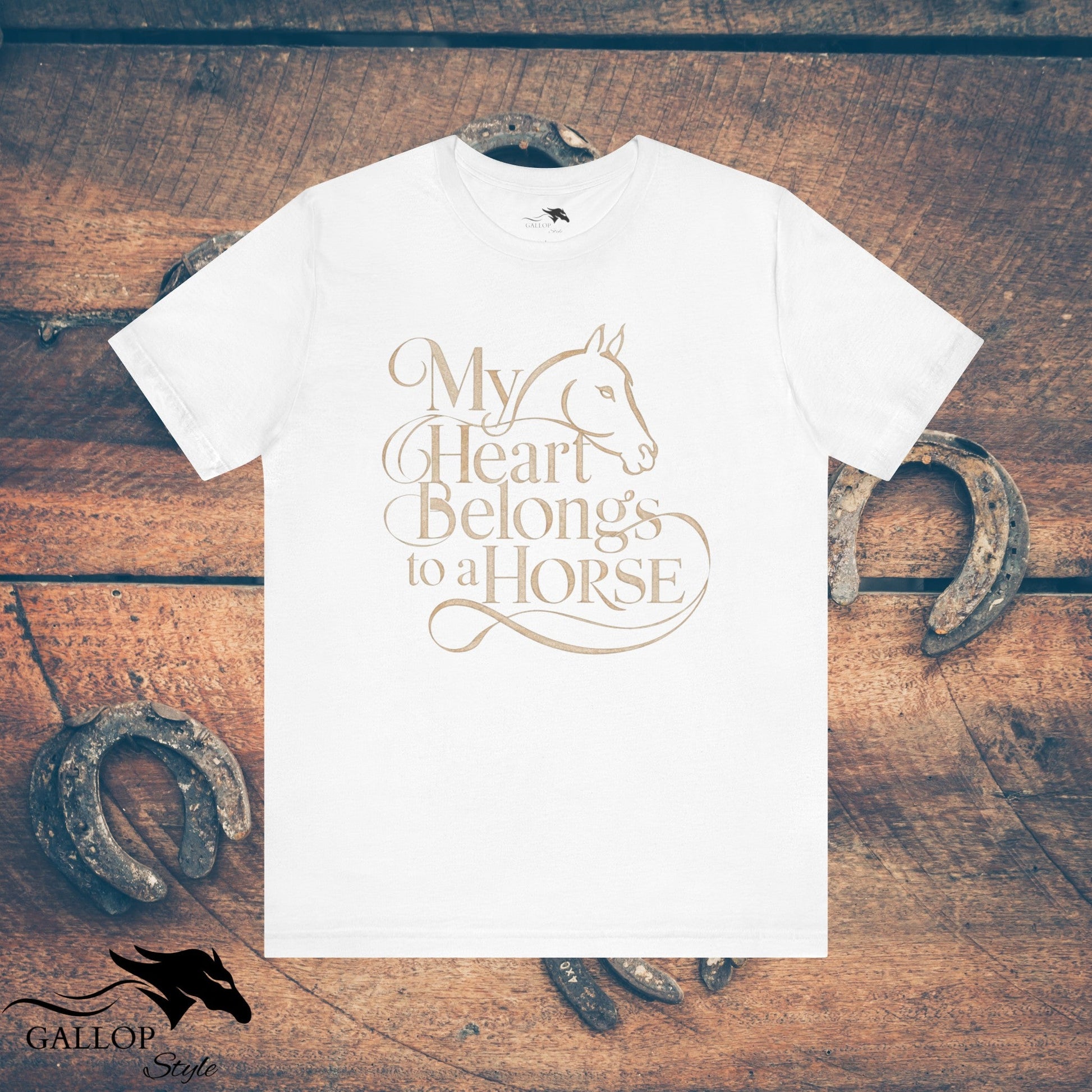 T-Shirt White / S My Heart Belongs to a Horse T-Shirt GS_15