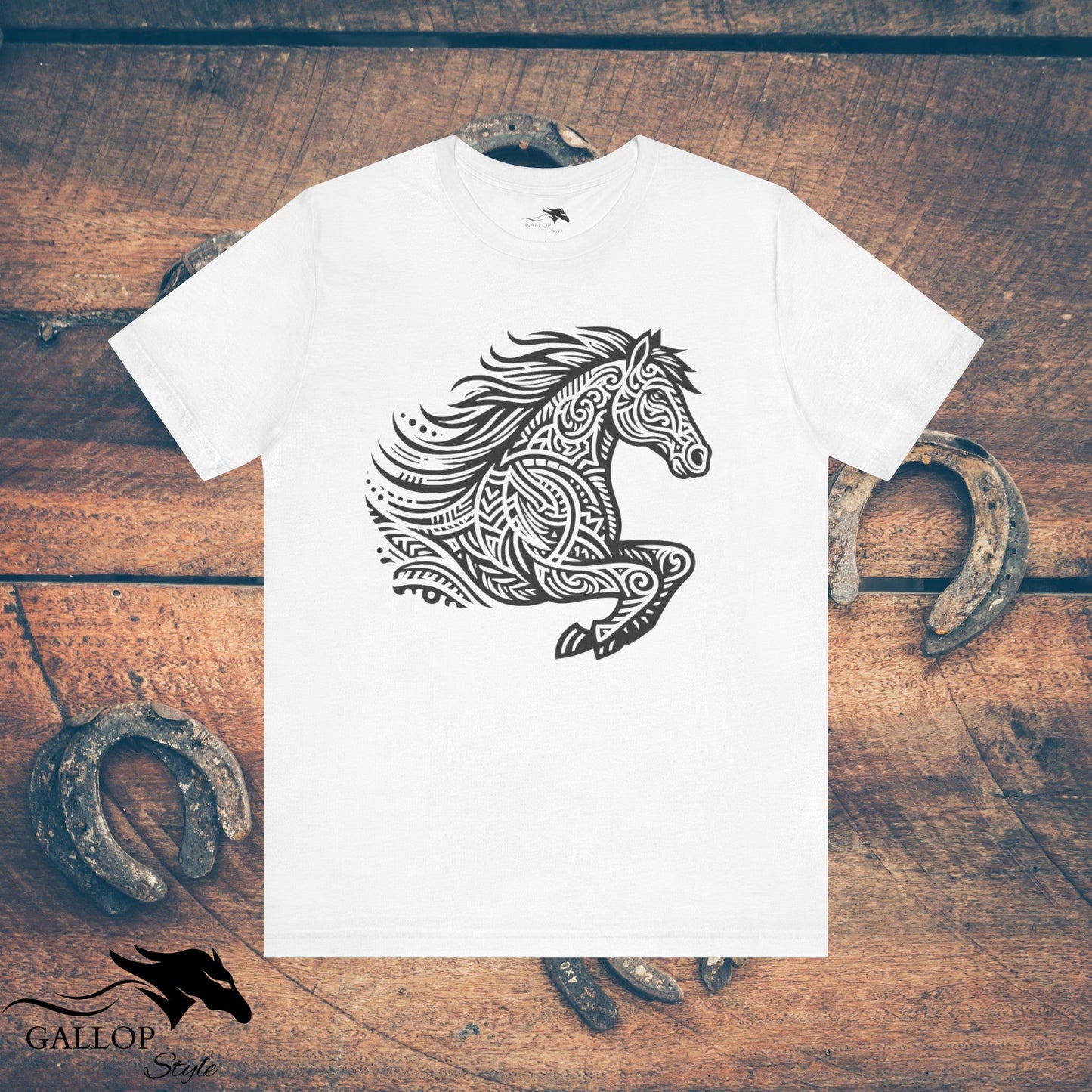 T-Shirt White / S Tribal Horse Half T-Shirt GS_45