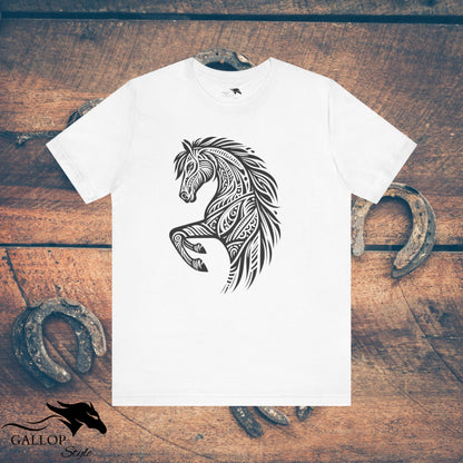 T-Shirt White / S Tribal Horse Head T-Shirt GS_29