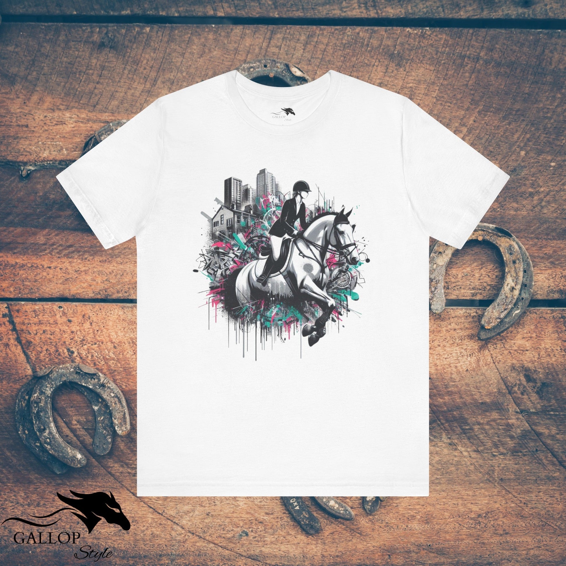 T-Shirt White / S Urban Pastel Horse & Rider GS_4 T-Shirt