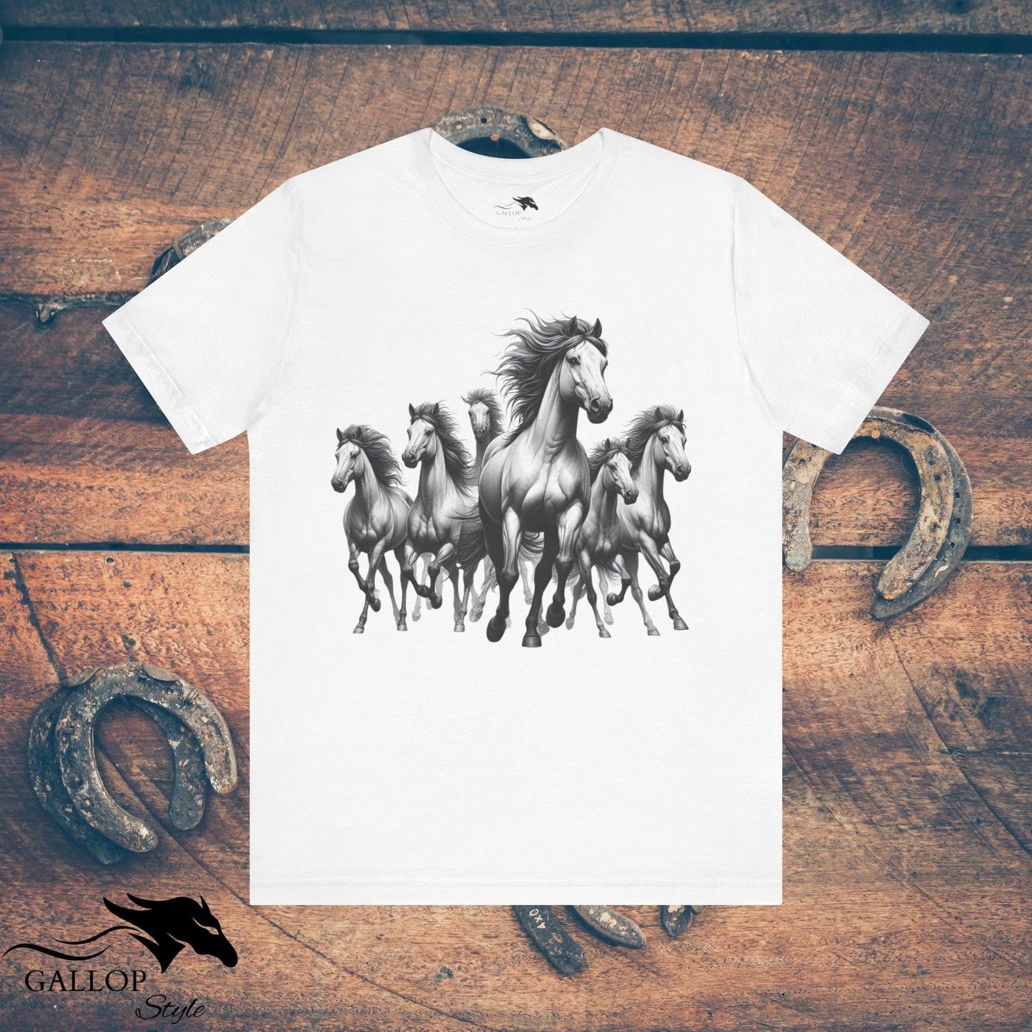 T-Shirt White / S Wild Horses Running T-Shirt GS_16