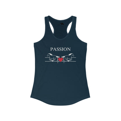 Tank Top XS / Solid Midnight Navy Heartbeat Passion Red Heart Racerback Tank GS_51