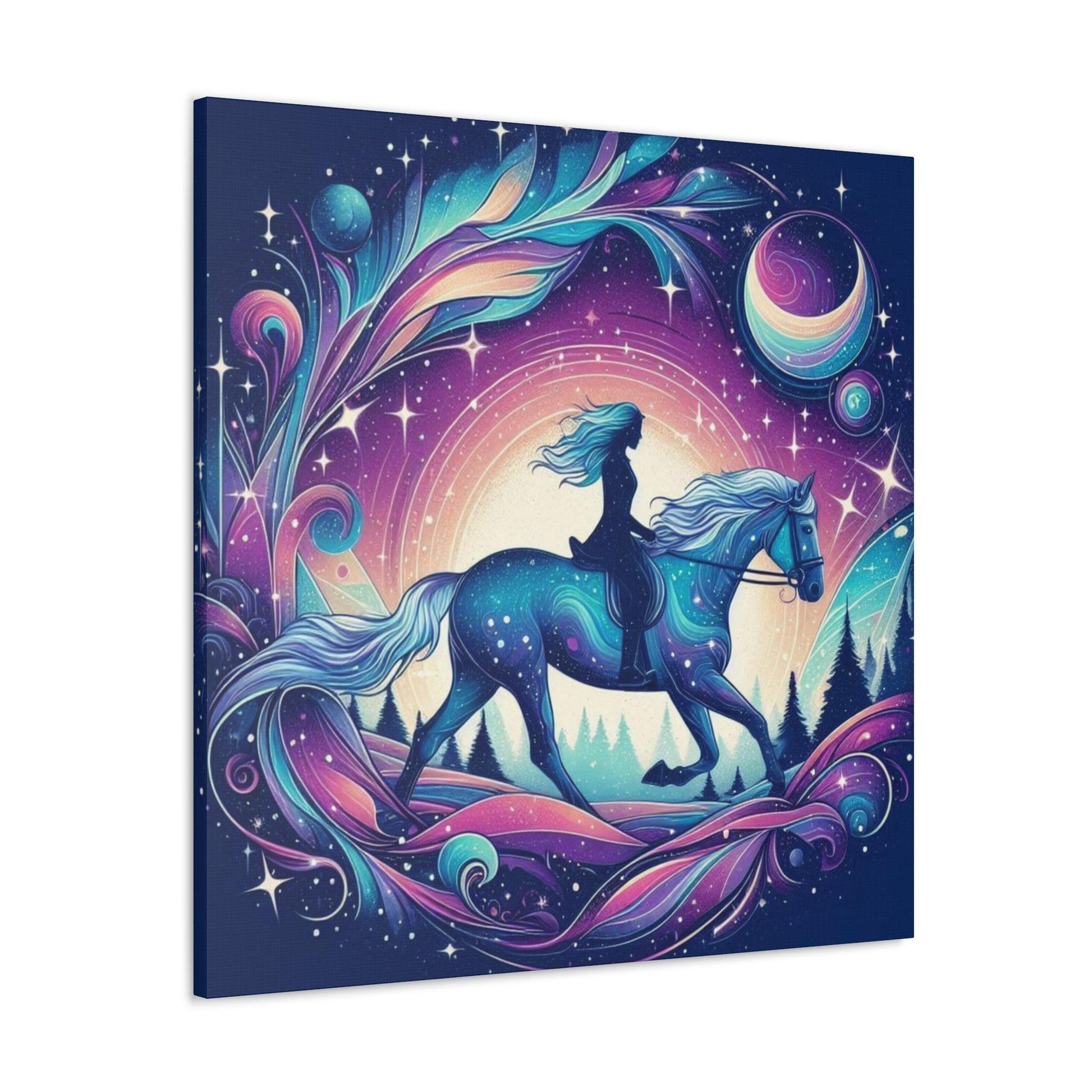 Wall Art Celestial Woman Rider Canvas Gallery Wrap GS_52