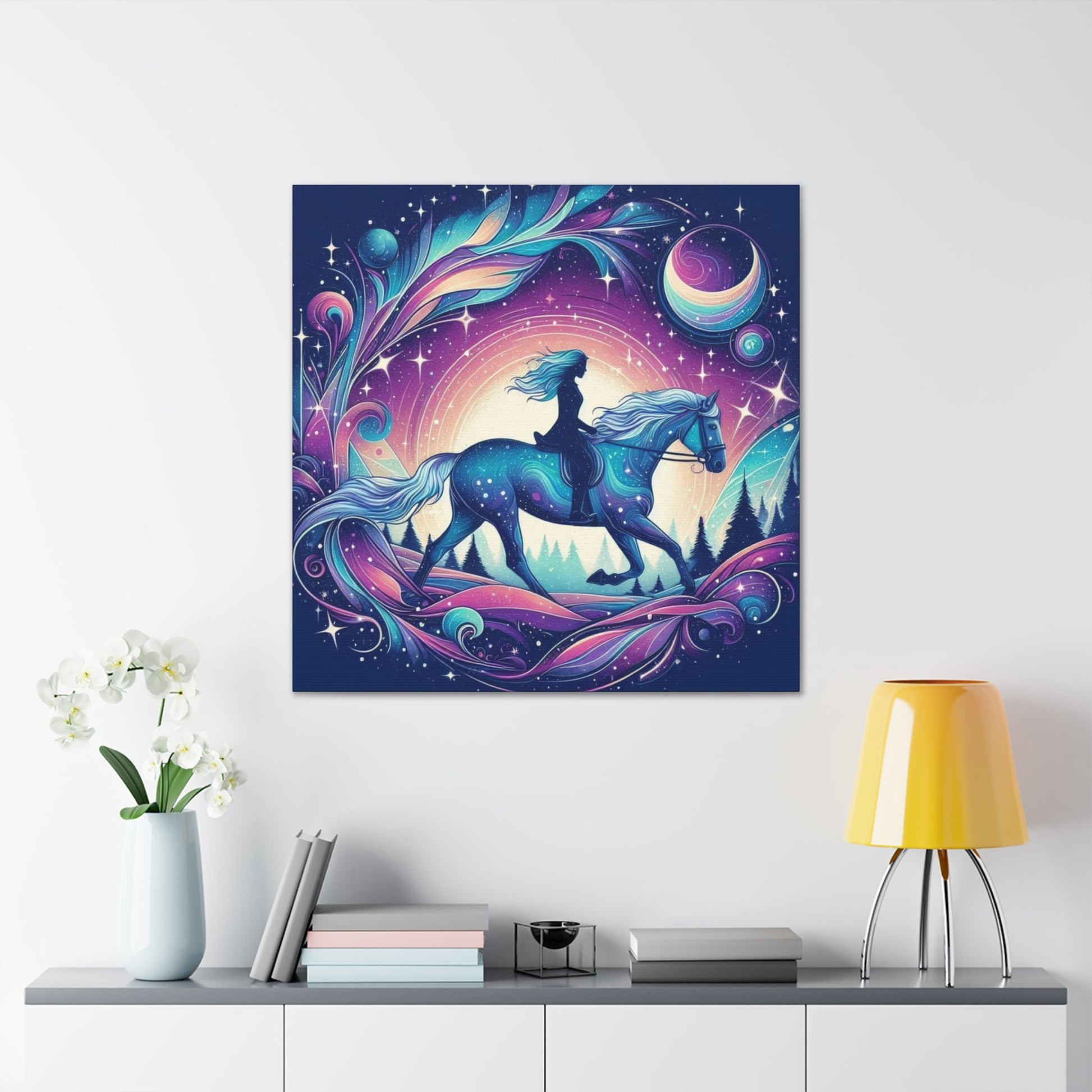 Wall Art Celestial Woman Rider Canvas Gallery Wrap GS_52